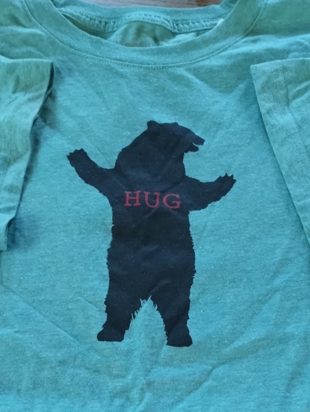 Prana Men's Teal Bear 'HUG' Graphic Tee